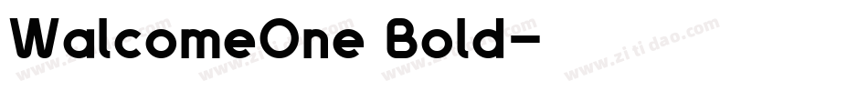 WalcomeOne Bold字体转换